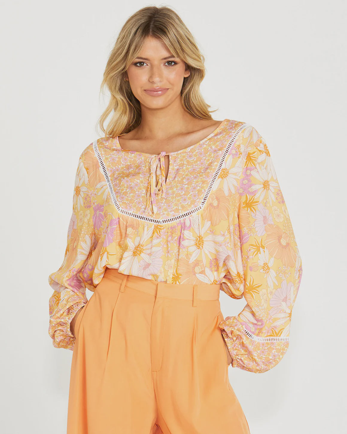 SASS MONTANA BOHO BLOUSE- MIXED FLORAL