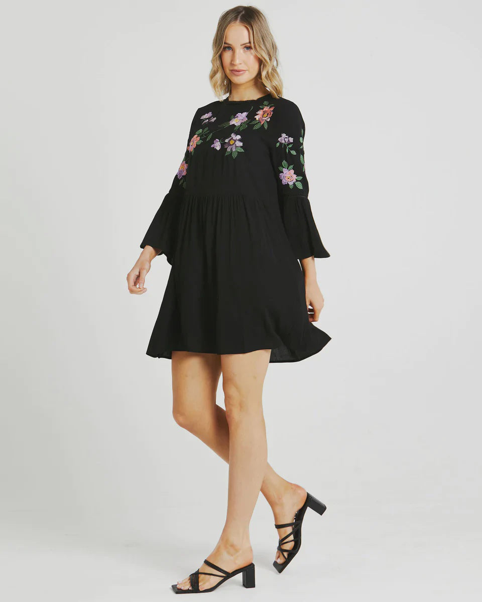 SASS EMILIA DRESS-BLACK EMBROIDERED was $109.99.... now....