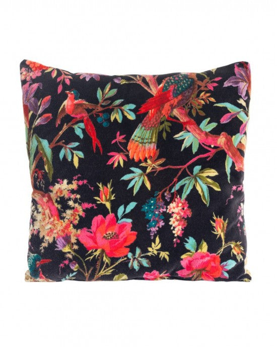 VELVET BIRD OF PARADISE CUSHION