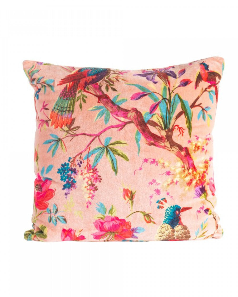 VELVET BIRD OF PARADISE CUSHION