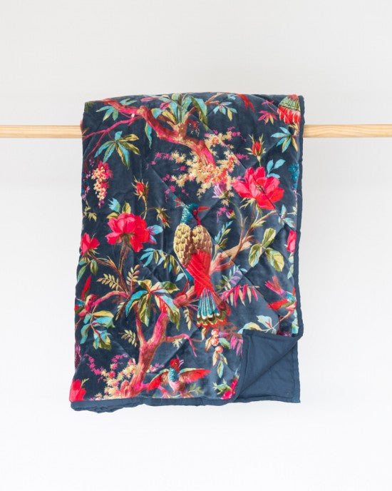 VELVET BIRD OF PARADISE THROW 135X180CM