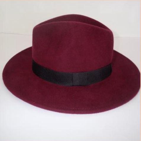 100% WOOL FEDORA HAT