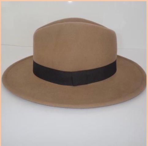 100% WOOL FEDORA HAT